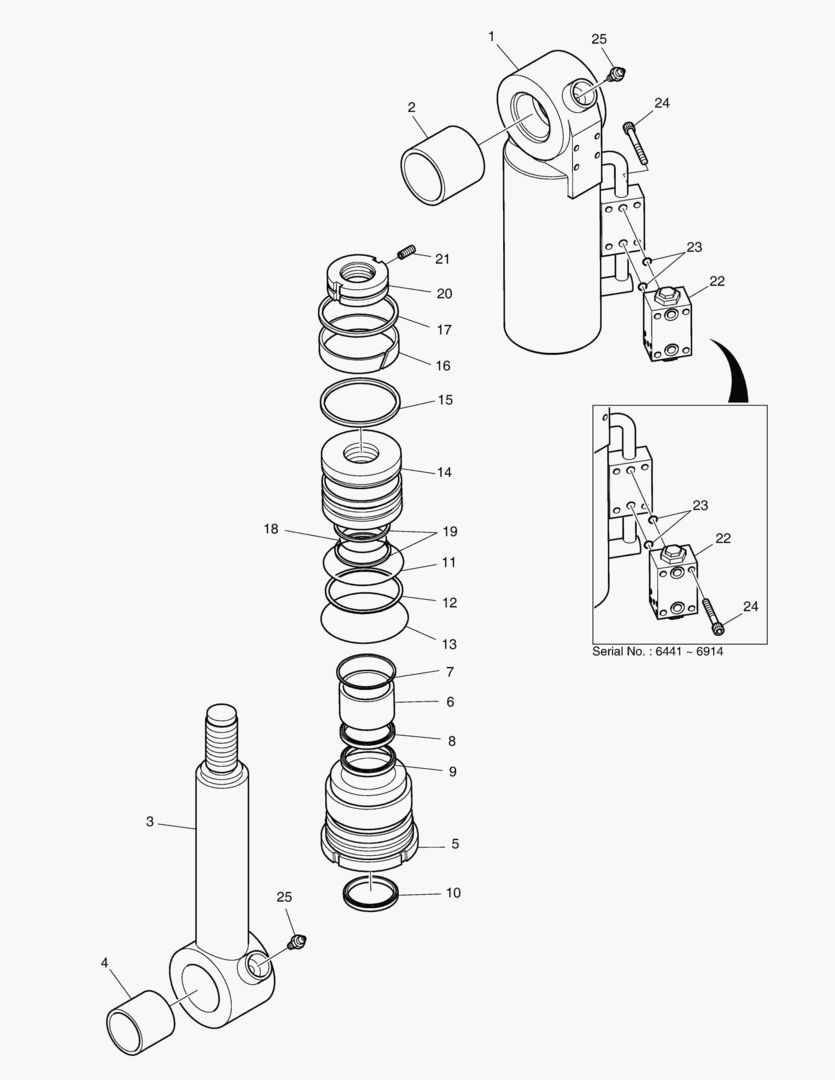 Спецтехника 4371 DOZER CYLINDER - R.H. [6441~] - главное фото