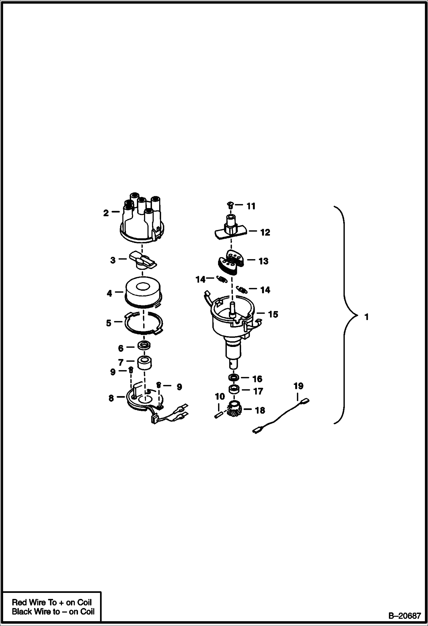 Схема РАСПРЕДЕЛИТЕЛЬНОЕ УСТРОЙСТВО (ПОВЫШЕННОЙ НАДЕЖНОСТИ - ДВИГАТЕЛЬ СЕРИЙНЫЙ НОМЕР 6193828 И ВЫШЕ)