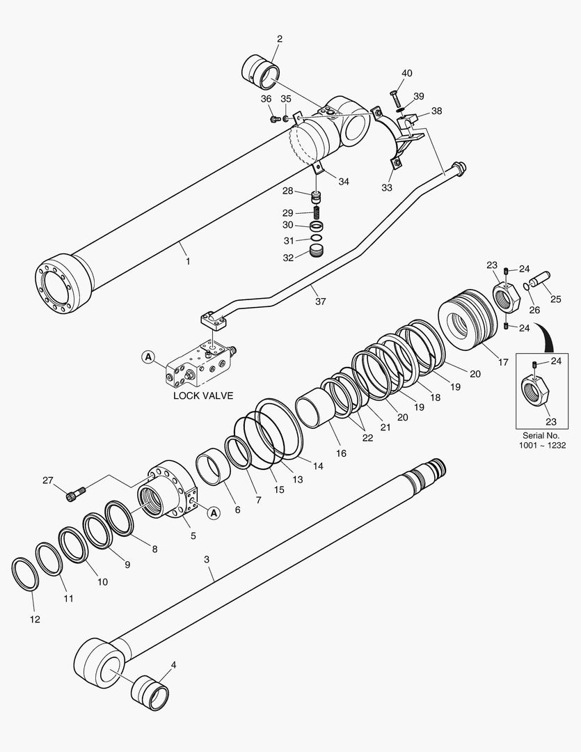 ЦИЛИНДР РУКОЯТИ - СТРЕЛА 4.6 м(ГИДРОЗАМОКА)