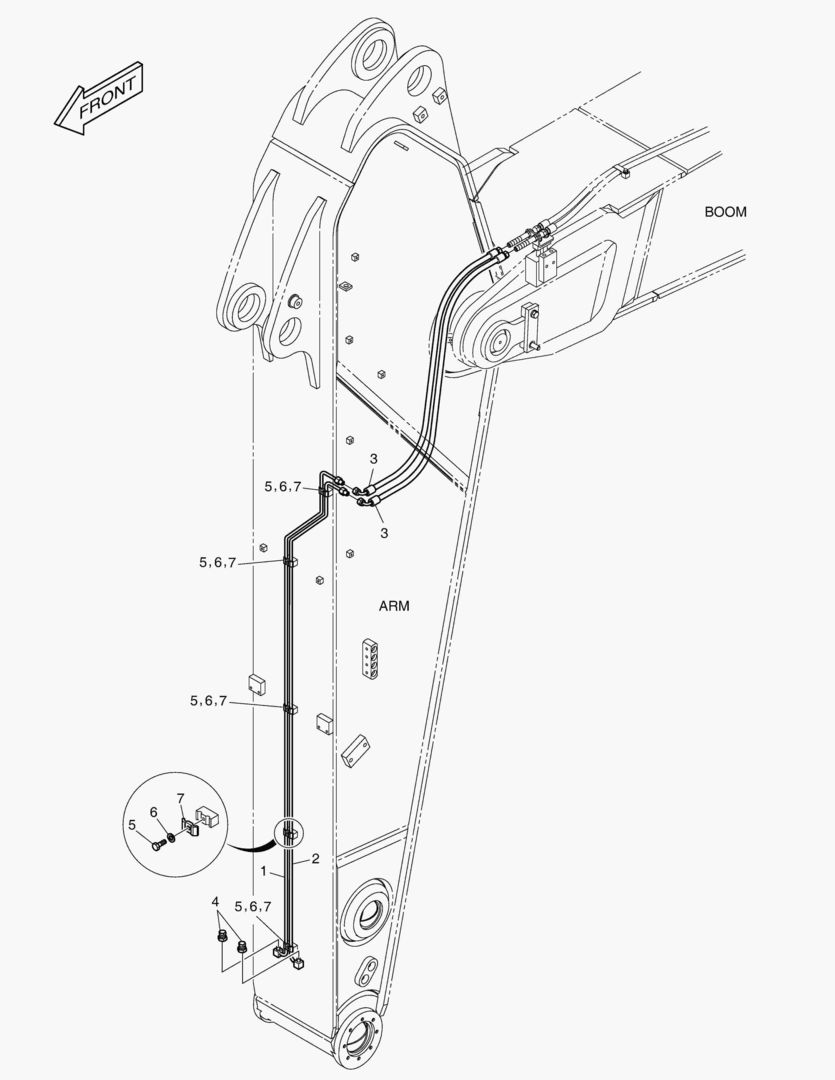 ГИДРОСИСТЕМА РУКОЯТИ - БЫСТРАЯ ПОСАДКА(РУКОЯТЬ 2.9 м)