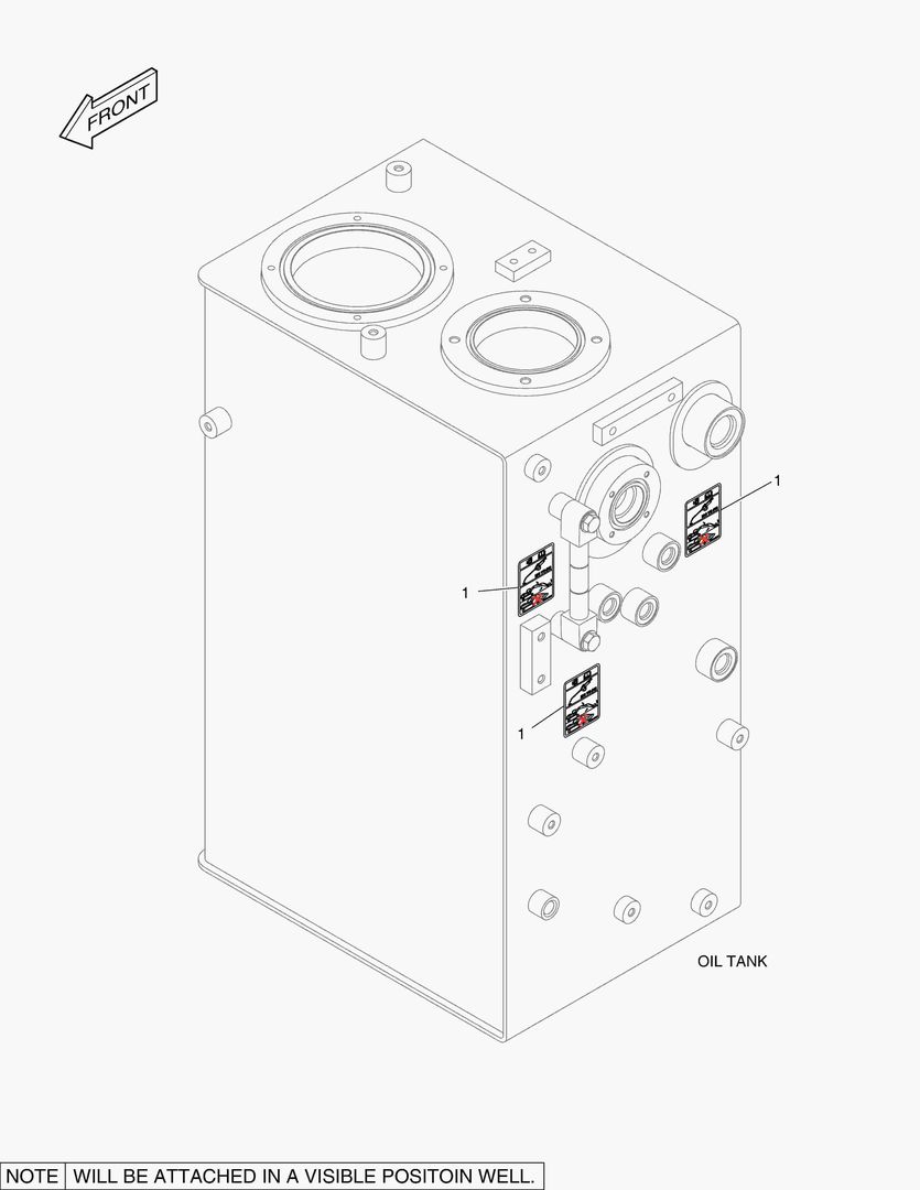5400 DECAL - OIL CHECK (HIGH TEMPERATURE)