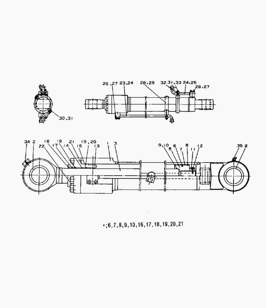 ЦИЛИНДР КОВША-7 м РУКОЯТЬ