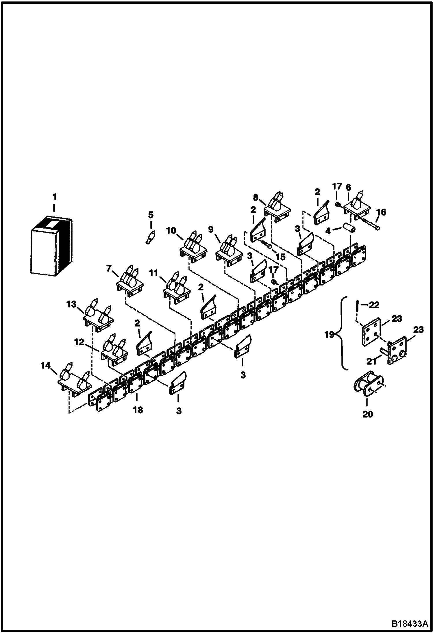 Схема НАБОР ЗУБЬЕВ ИЗ КАРБИТА) (203 ММ (8--) ШИРОКИЕ) (LT303)