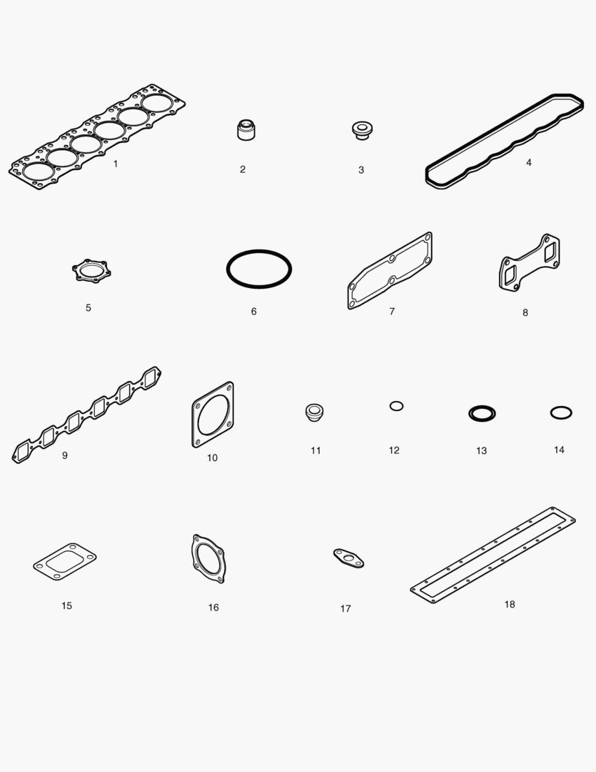 КОМПЛЕКТ ПРОКЛАДОК ДЛЯ КАПИТАЛЬНОГО РЕМОНТА-ВЕРХНИЙ