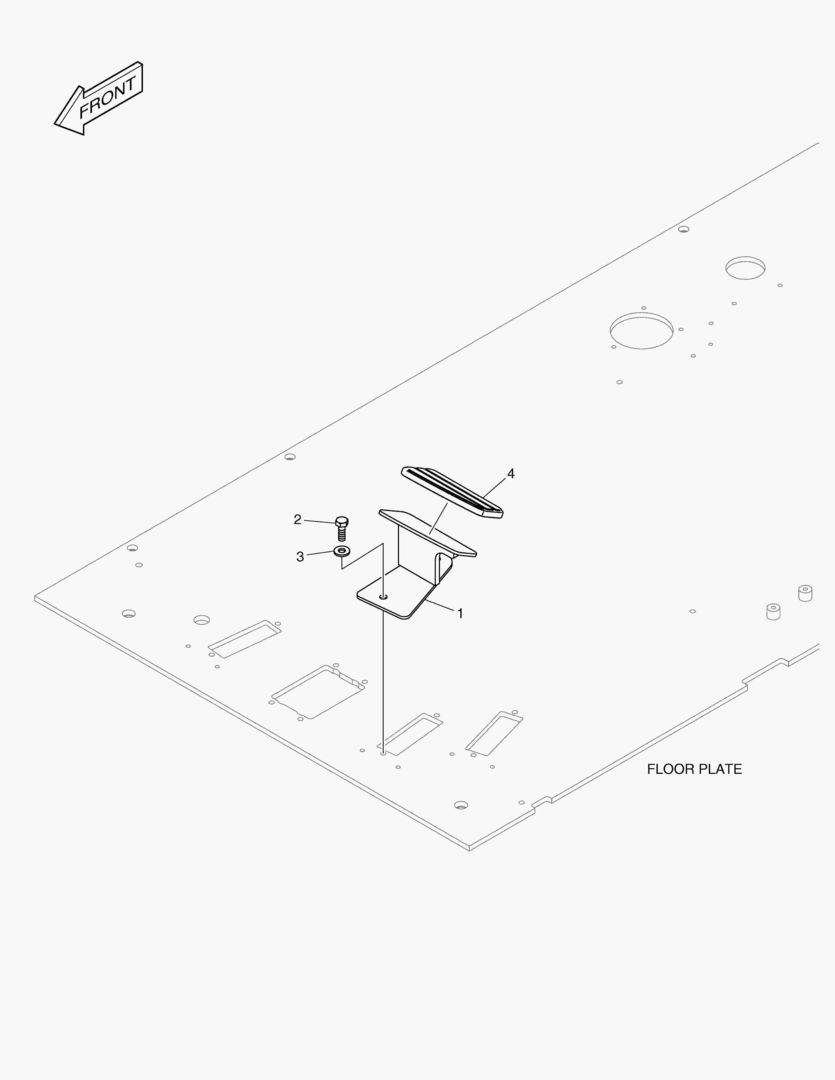 ПОДСТАВКА ДЛЯ НОГ - ЛЕВОСТОРОННИЙ