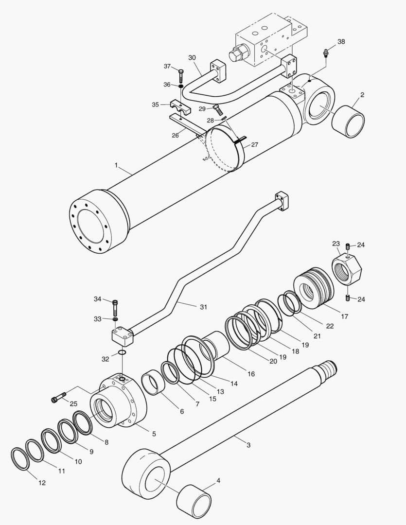 Спецтехника 4281 BOOM CYLINDER - R.H (LOCK VALVE) [5594~5603]