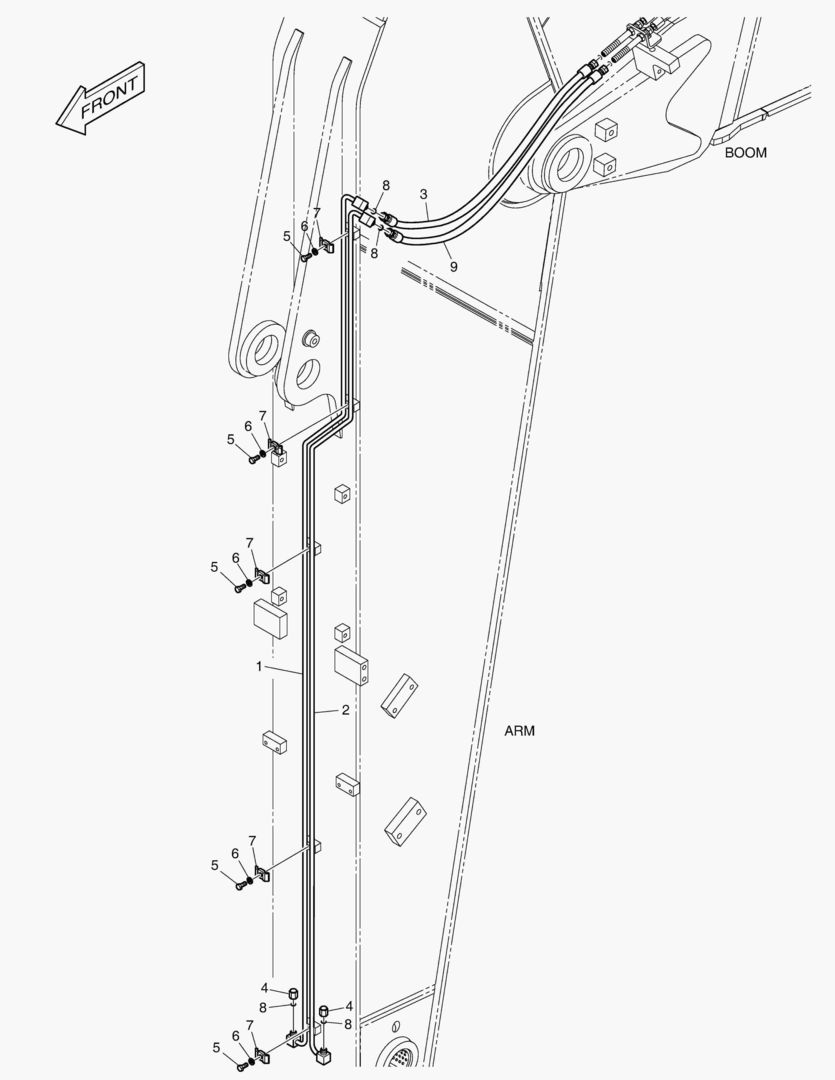 ГИДРОСИСТЕМА РУКОЯТИ - РУКОЯТЬ 3.0 м (БЫСТРОУСТАНАВЛИВАЕМЫЙ ФИКСАТОР)