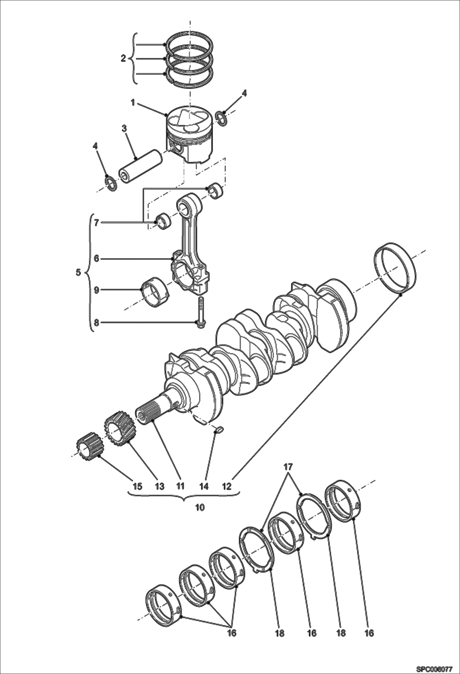 ПОРШНЬ И КОЛЕНЧАТЫЙ ВАЛ