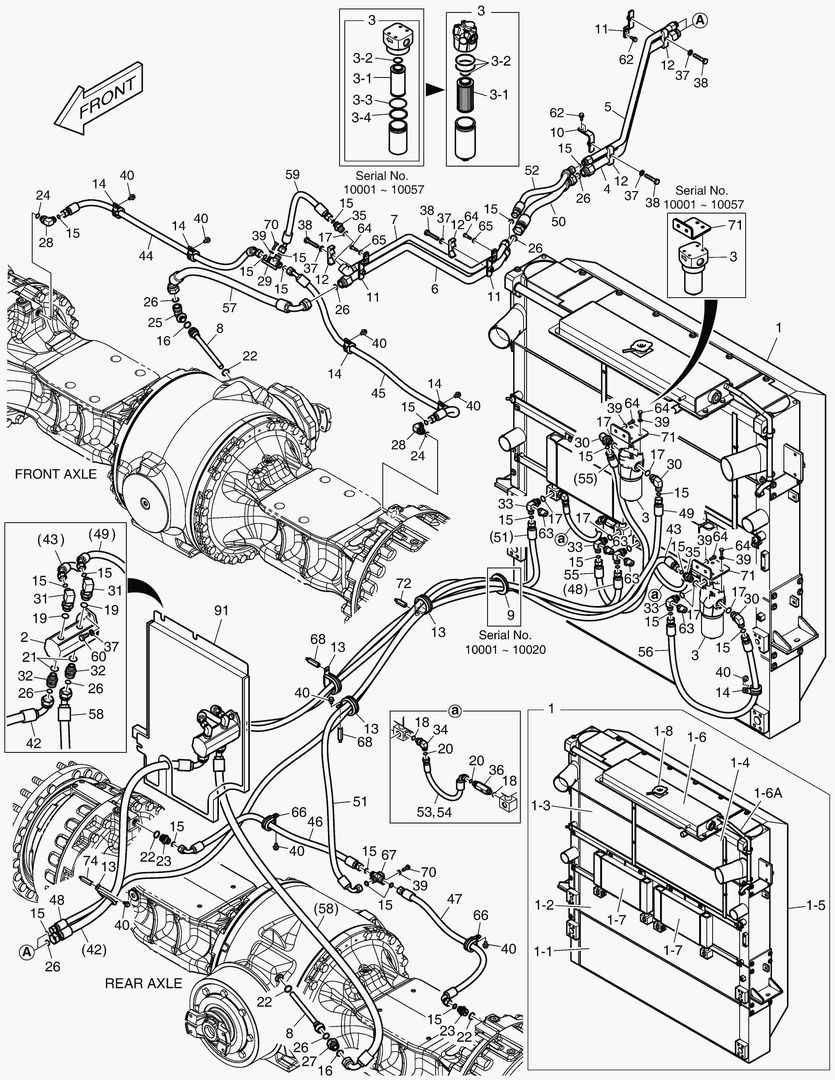 5630 OIL COOLER PIPING - AXLE [10001~10082]