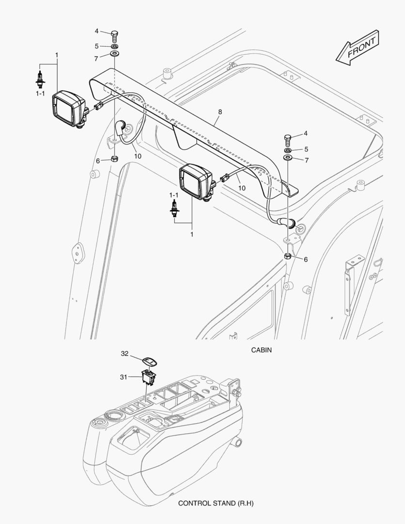 7371 WORKING LAMP - 2 LAMP(HALOGEN) [1308~]