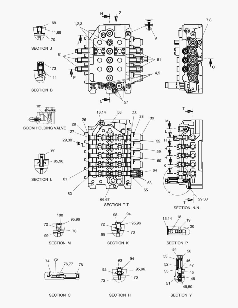 Спецтехника 7255 CONTROL VALVE-R.H.DX28 [399~] - главное фото
