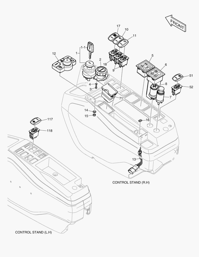 ЭЛЕКТРИЧЕСКИЕ ЗАПЧАСТИ - ПУЛЬТ УПРАВЛЕНИЯ