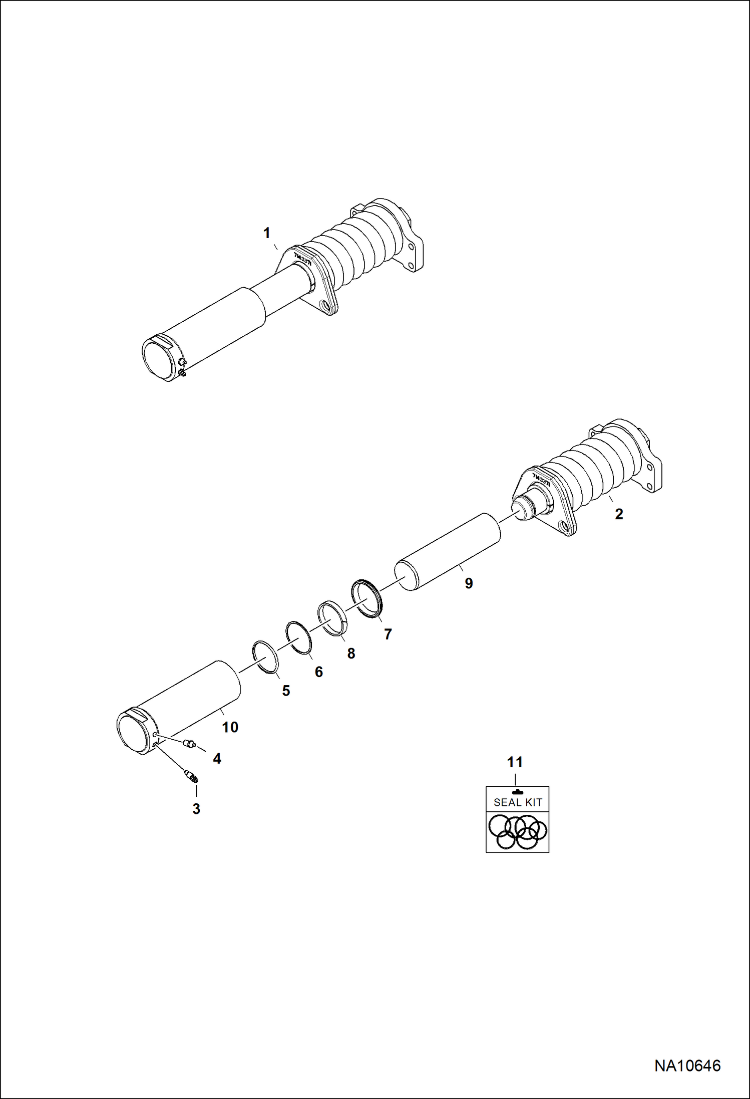 НАТЯЖИТЕЛЬ ГУСЕНИЦЫ (СЕРИЙНЫЙ НОМЕР B3JE11001 -B3JE11383, B3JE11385 - B3JE11443)