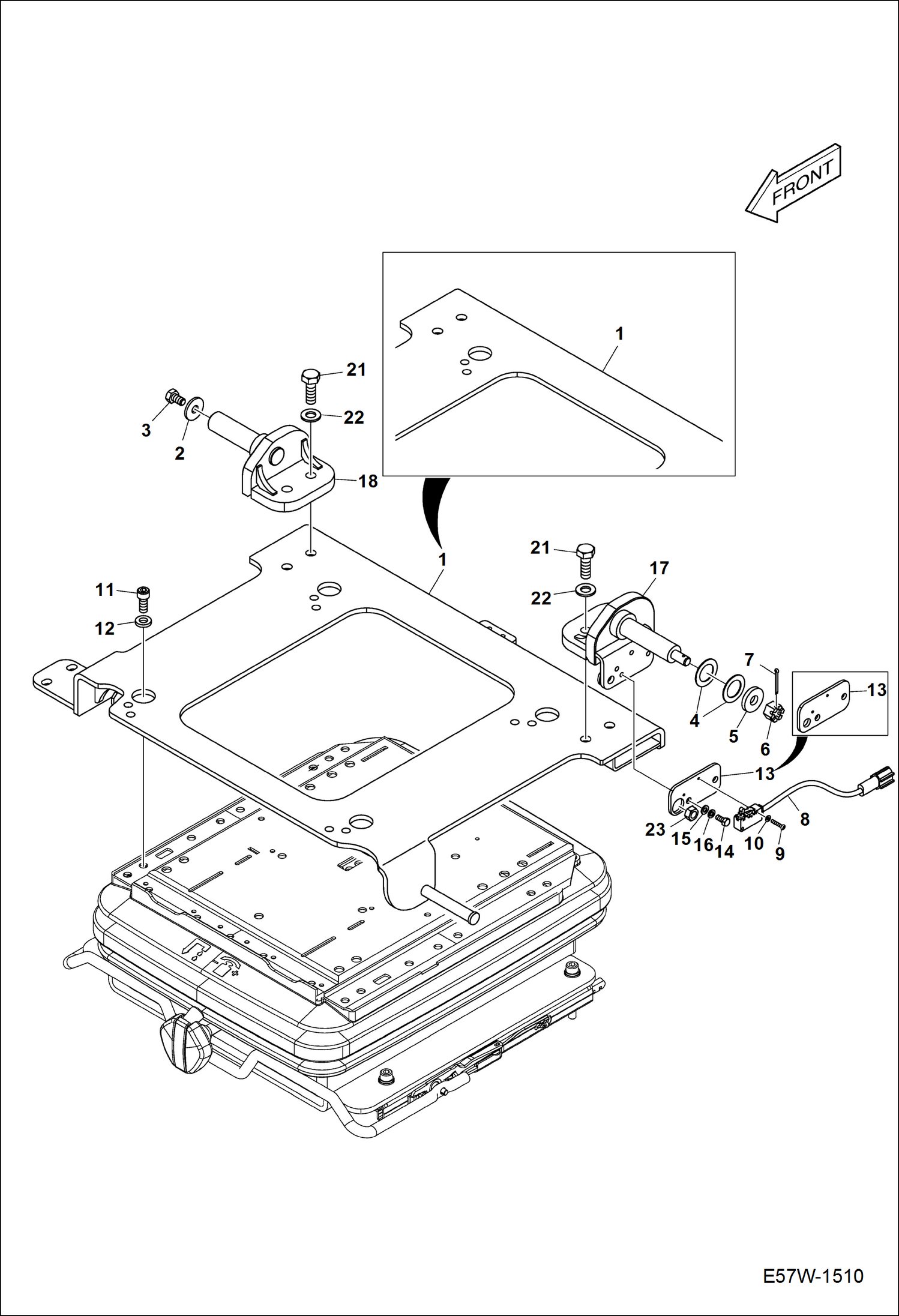 КАБИНА ВОДИТЕЛЯ (РАЗДВИЖНАЯ БАЗА СИДЕНЬЯ)