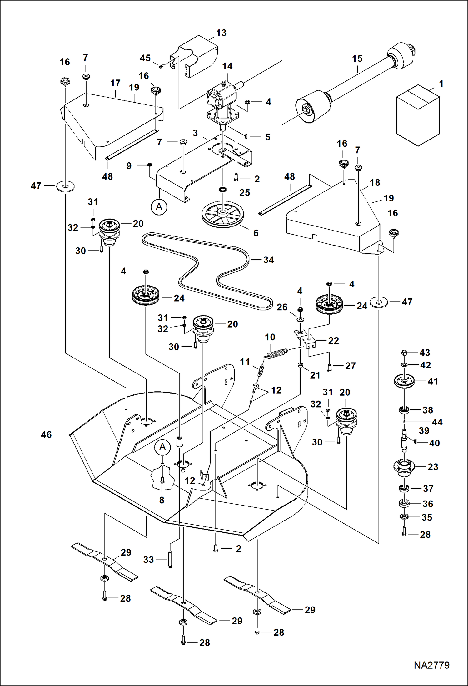 ГАЗОНОКОСИЛКА (РАБОЧАЯ ГРУППА) (3FM60 AL1C) (3FM72 AL1D) (3FM84 AL1E)