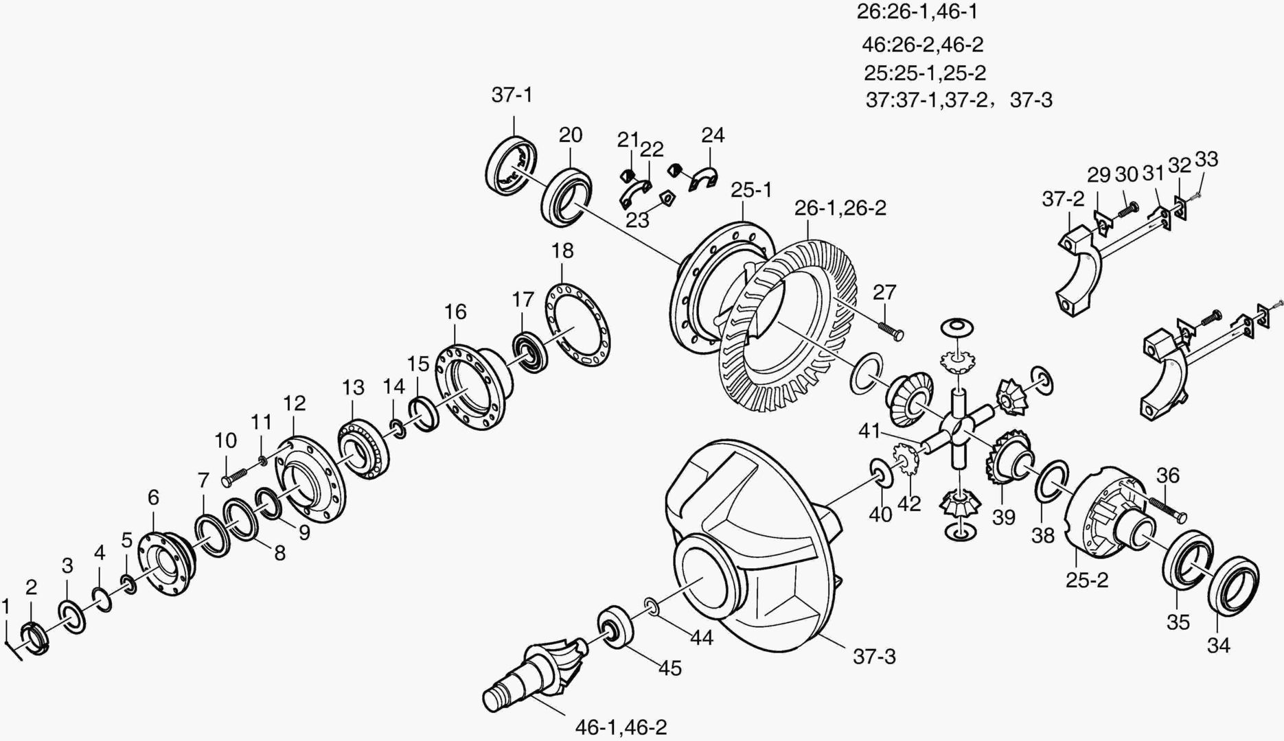 3250 FRONT(REAR)DRIVING AXLE(3)