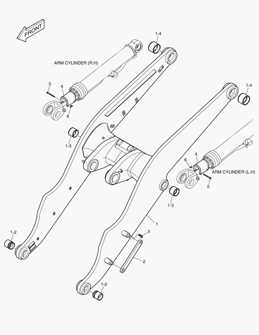 РУКОЯТЬ ПОГРУЗЧИКА - ДЛИННАЯ СТРЕЛА