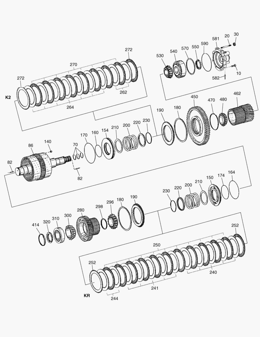 СЦЕПЛЕНИЕ KR + K2 - БЛОКИРОВКА