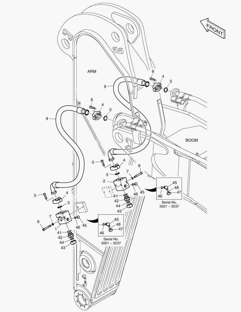 6600 ARM PIPING - ONE & TWO WAY(ARM 2.9m)