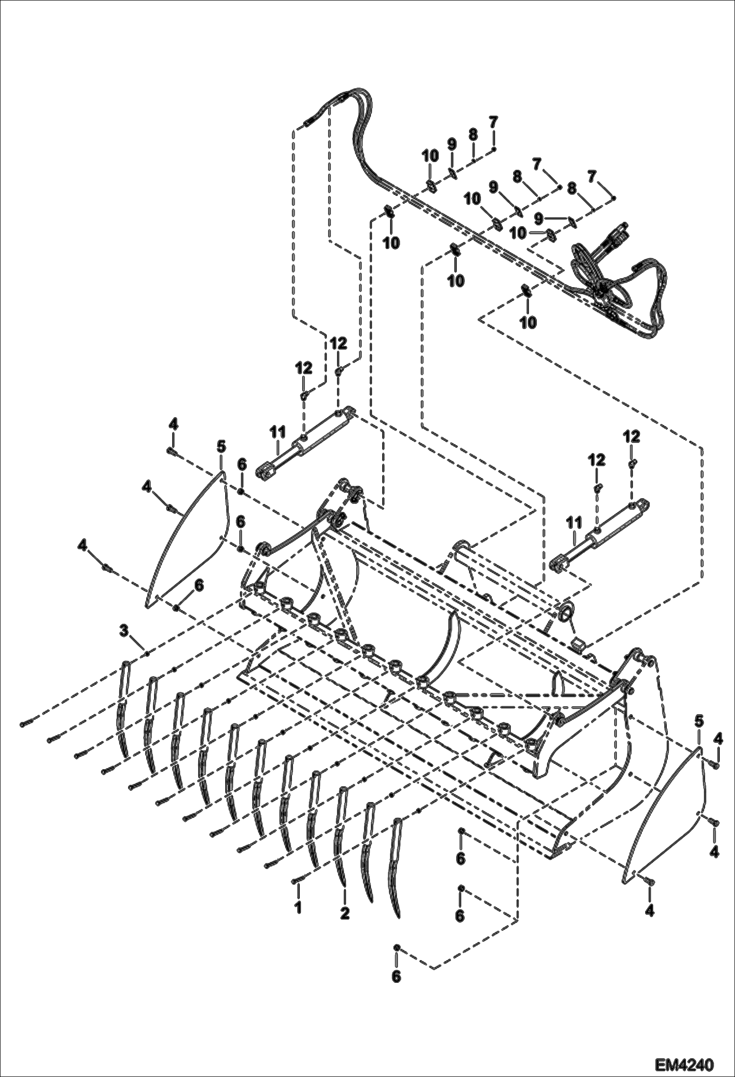 ГРЕЙФЕРНЫЙ КОВШ (ЗУБЬЯ, ЗАЖИМЫ) (AGWA, AGW4)