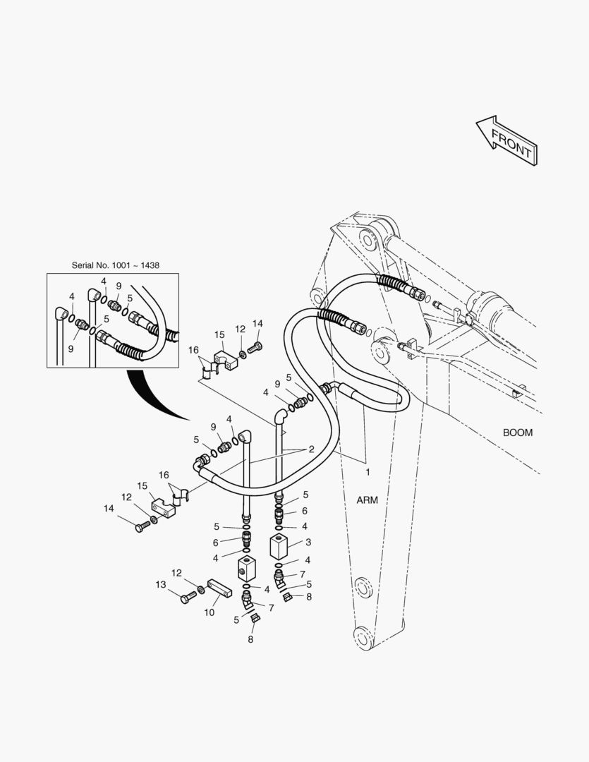 6460 ARM PIPING-ARM 2.6m(ONE & TWO WAY)