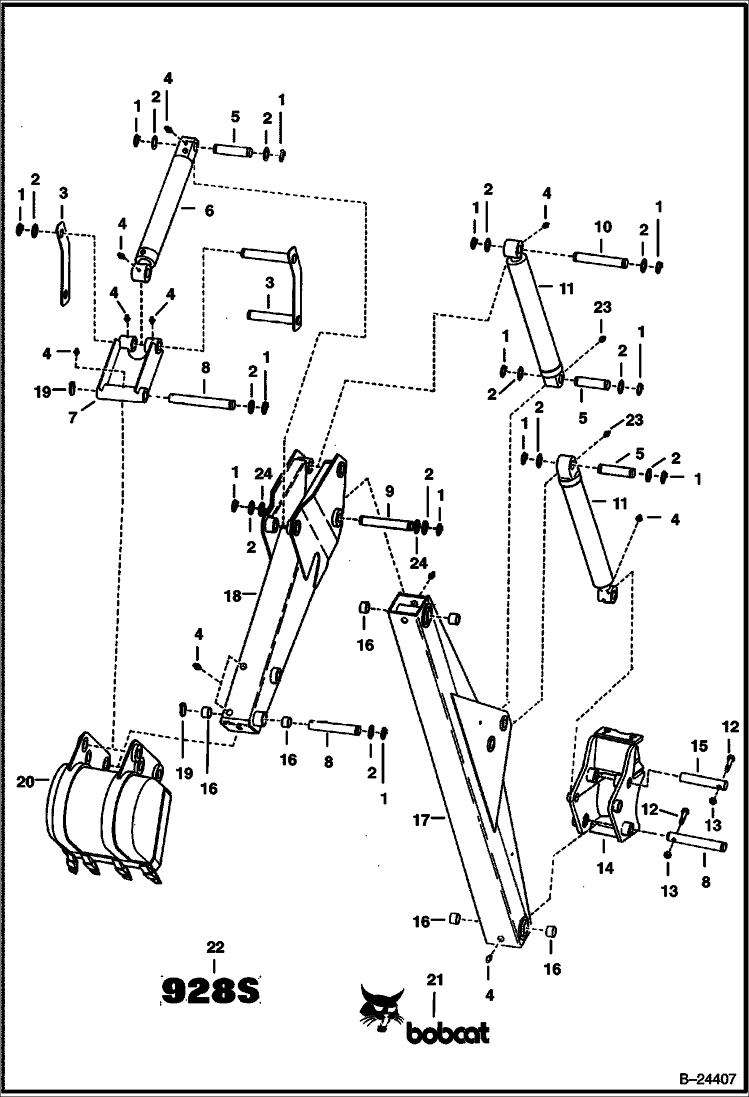 СТРЕЛА И РУКОЯТЬ СТРЕЛЫ ЧЕРПАКА 928S