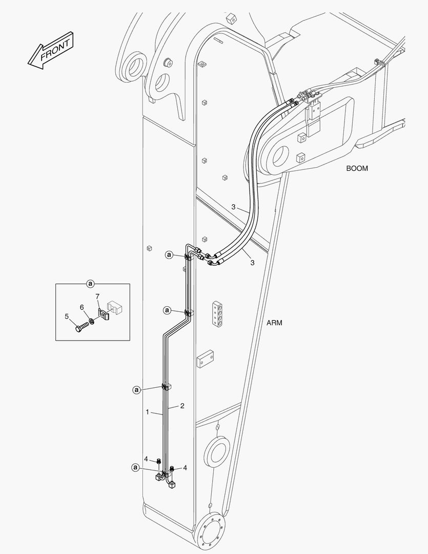 6720 ARM PIPING - QUICK CLAMP(ARM 2.4m)