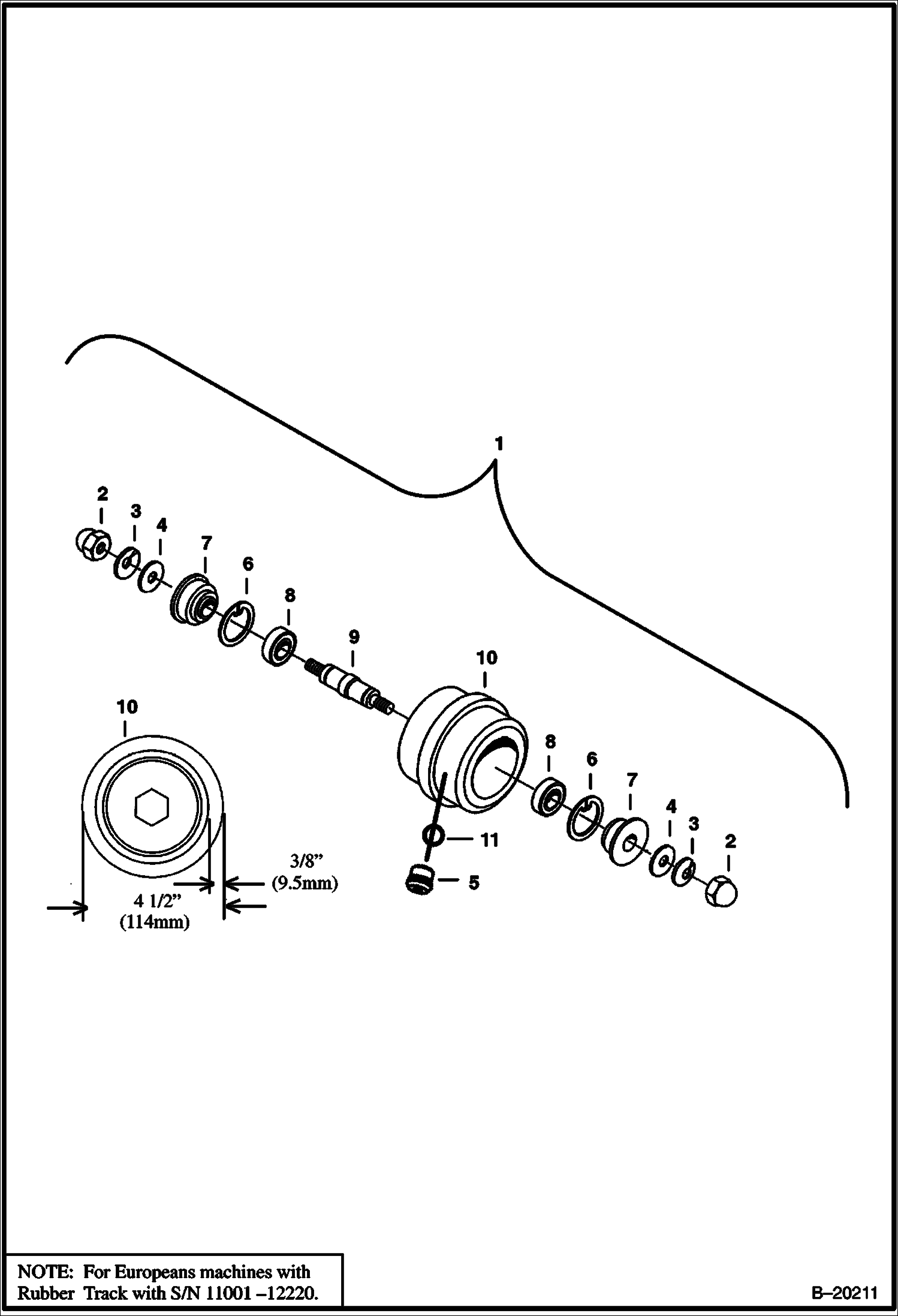 ЗАЩИТА РОЛИКОВ ГУСЕНИЦЫ (ДЛЯ ВСЕХ СТАЛЬНЫХ ГУСЕНИЦ) (С ПРОБКОЙ ОТВЕРСТИЯ ДЛЯ СПУСКА МАСЛА)