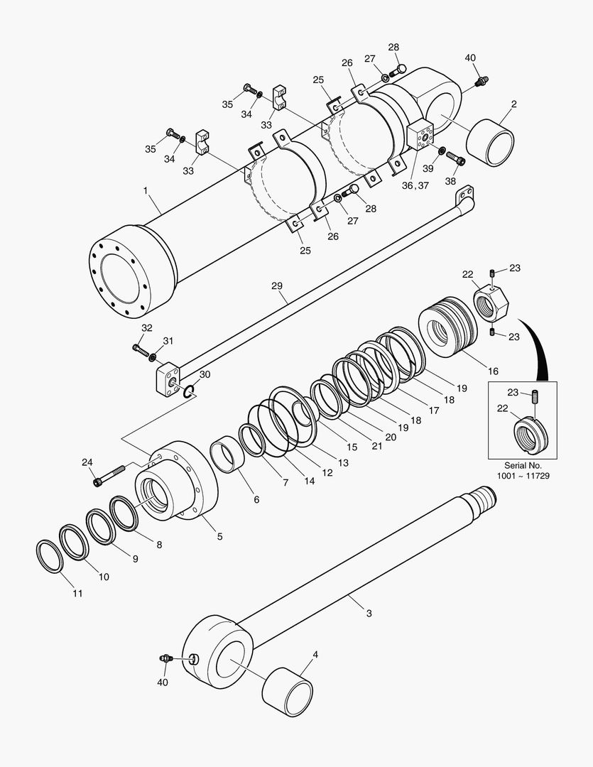 ЦИЛИНДР КОВША-РУКОЯТЬ 8.0 м
