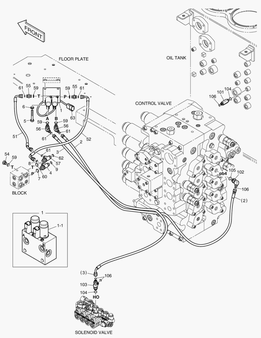 ТРУБОПРОВОД СЕРВОУПРАВЛЕНИЯ - 2 ПУТИ