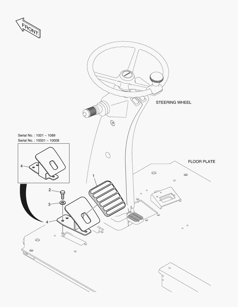 ПОДСТАВКА ДЛЯ НОГ - ЛЕВОСТОРОННИЙ