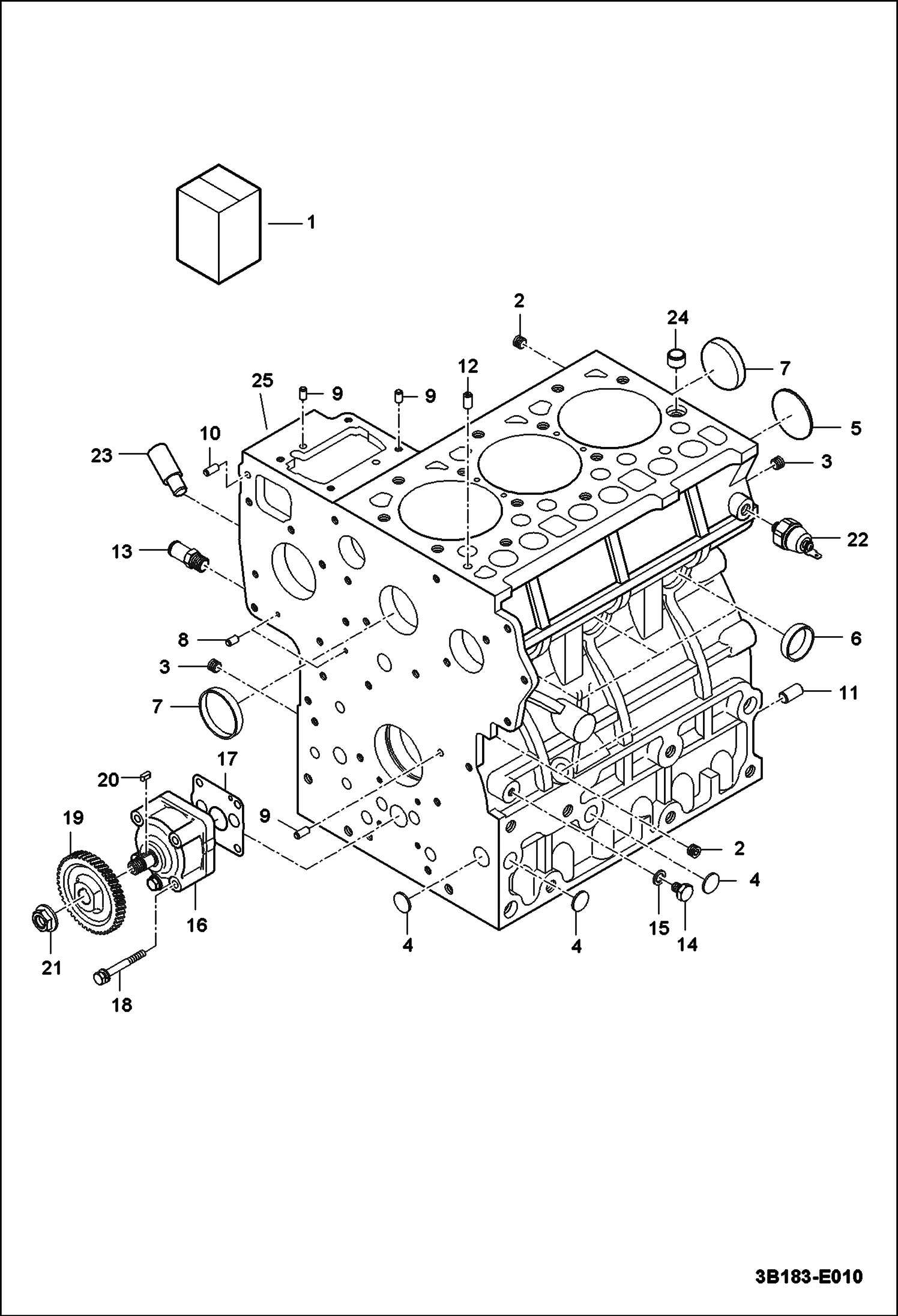 Схема БЛОК ЦИЛИНДРОВ В СБОРЕ
