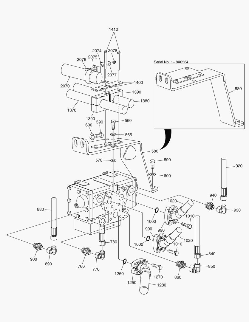Схема G190-26 STEERING VALVE [~8X0549]