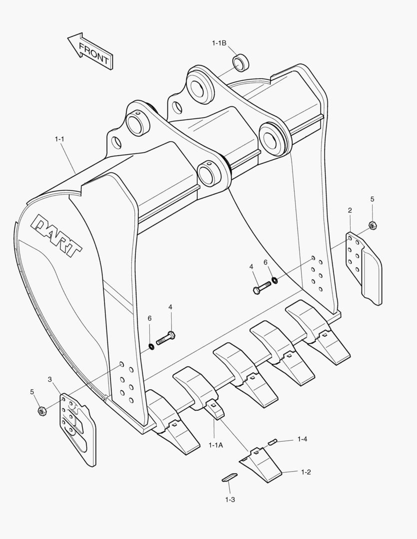 Спецтехника 6570 BUCKET-2.07гЋҐ(60`)-VERTICAL PIN - главное фото