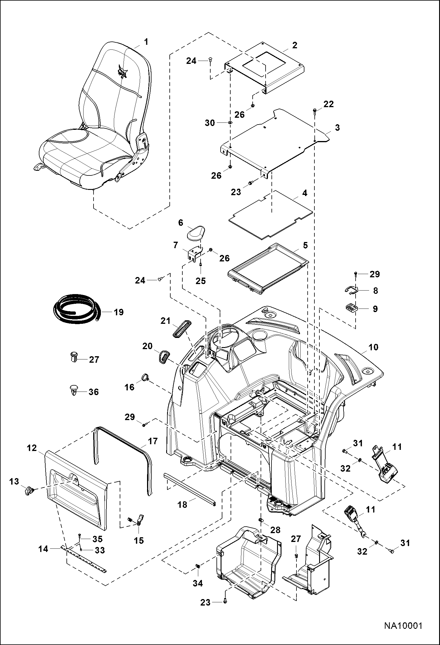 КАБИНА ВОДИТЕЛЯ (ПРАВОСТОРОНЯЯ КОНСОЛЬ) (СИДЕНИЕ) (РЕМЕНЬ БЕЗОПАСНОСТИ)