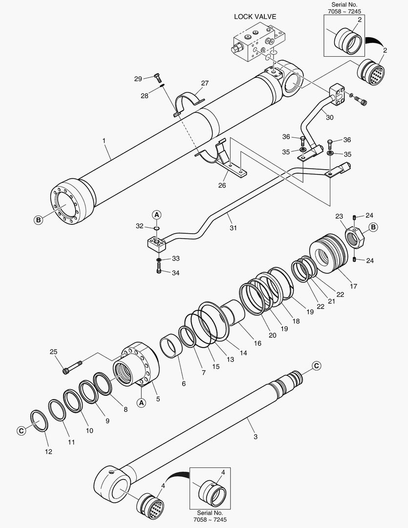 Спецтехника 4271 BOOM CYLINDER - R.H (LOCK VALVE) [7058~] - главное фото