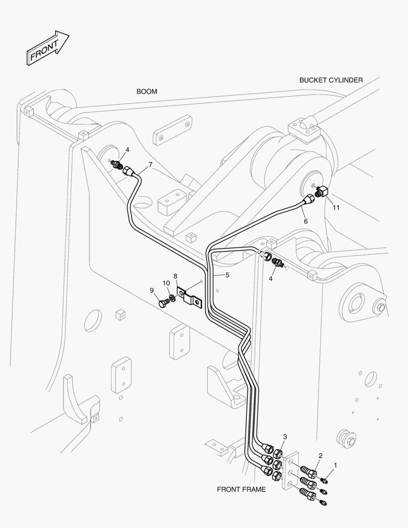 ПЕРЕДНИЙ ТРУБОПРОВОД СМАЗОЧНОЙ СИСТЕМЫ