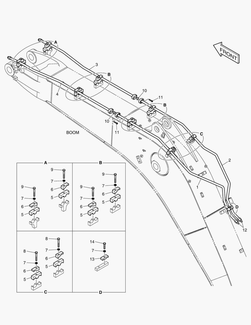 ГИДРОСИСТЕМА СТРЕЛЫ - ВРАЩАЮЩИЙСЯ(СТРЕЛА 4.0 м)