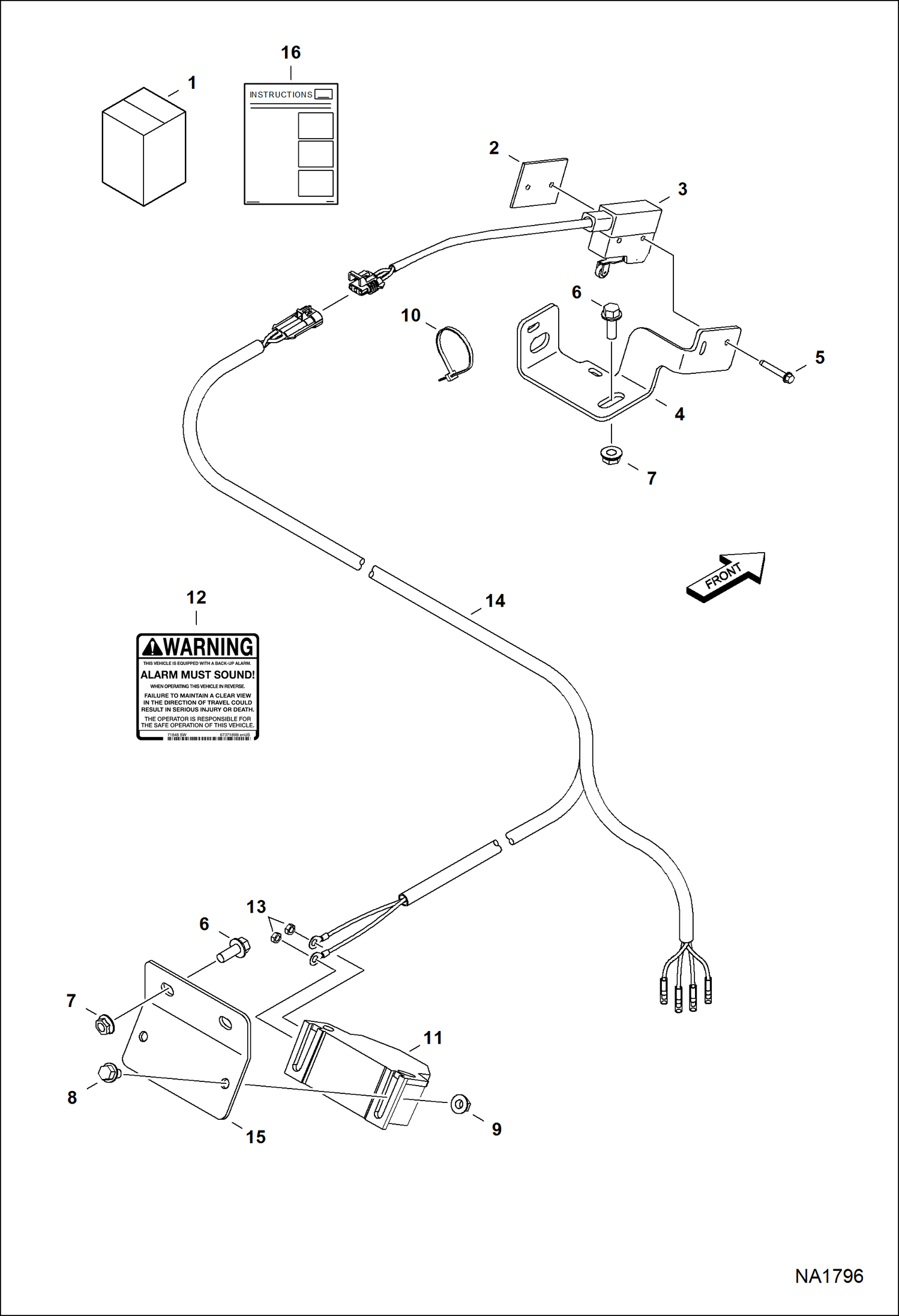 КОМПЛЕКТ СИГНАЛА ЗАДНЕГО ХОДА