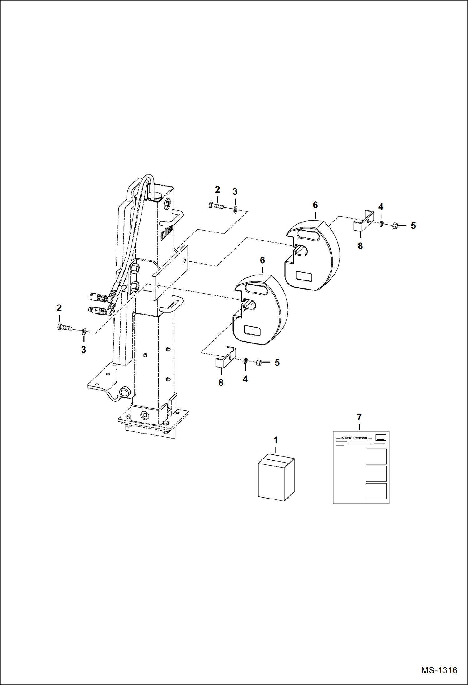 ЭКСКАВАТОР-ПОГРУЗЧИК (КОМПЛЕКТ ДЛЯ ИЗМЕРЕНИЯ ВЕСА - 200 ФУНТОВ С G-СЕРИЕЙ КОМПЛЕКТА СТАБИЛИЗАТОРА)