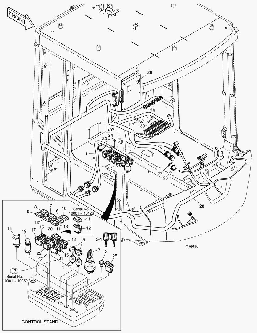 ЭЛЕКТРИЧЕСКИЕ ЗАПЧАСТИ - КАБИНА(ЭЛЕКТРИКА 2SP)