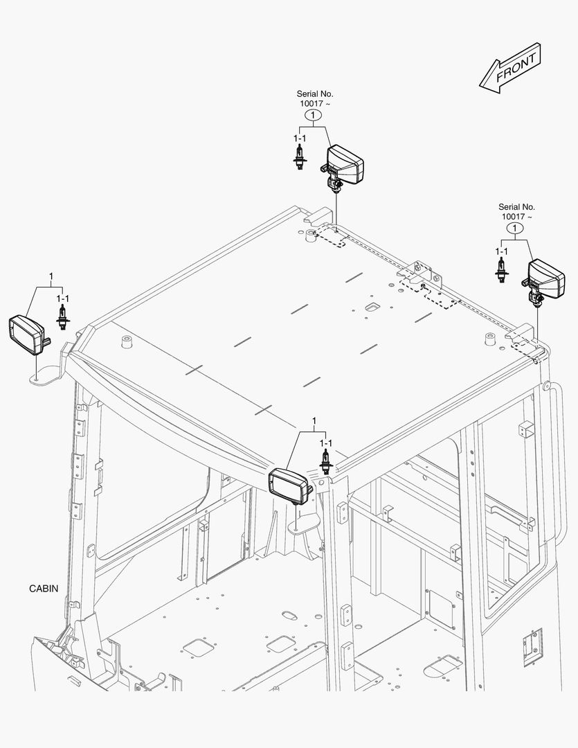 5600 WORKING LAMP - 2 LAMP(HALOGEN)