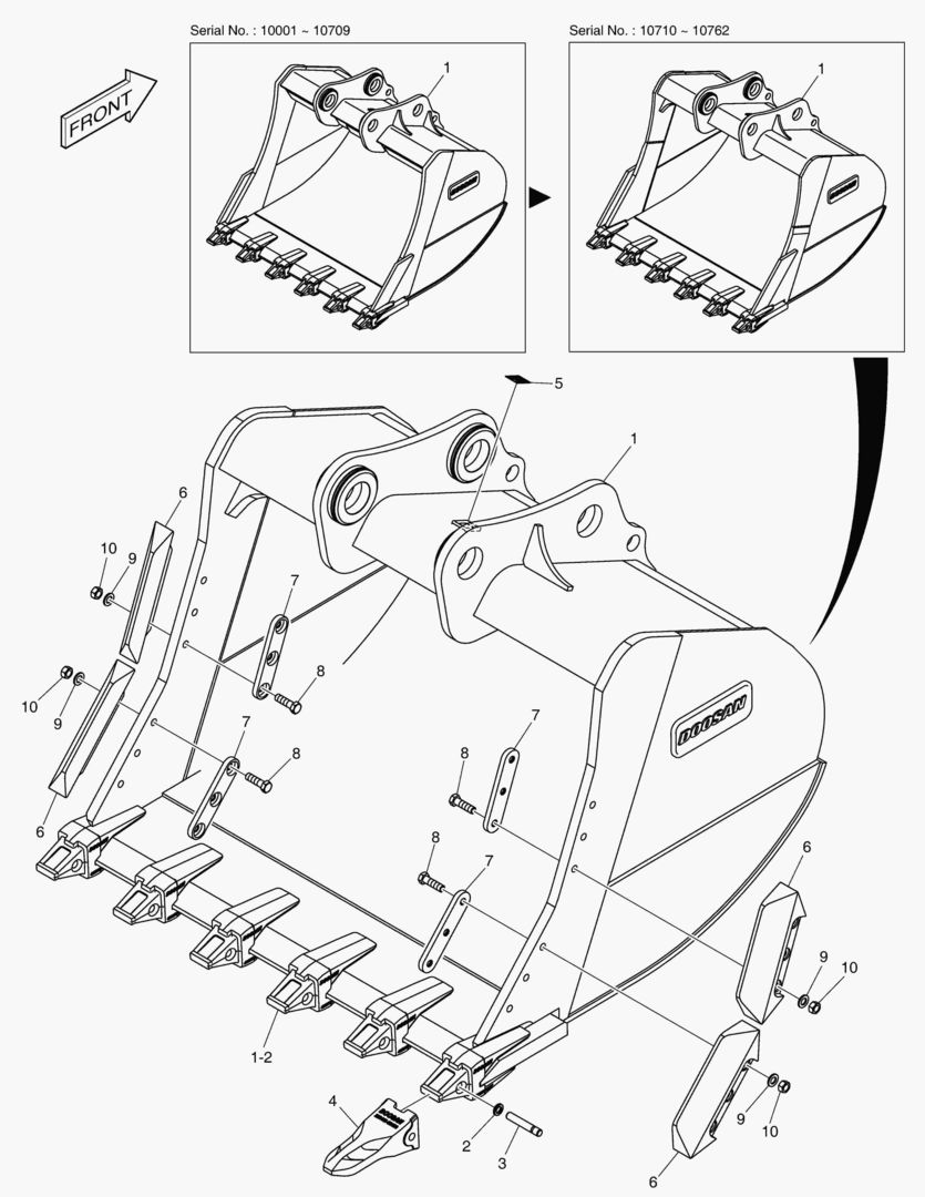 7800 BUCKET ASS`Y - 3.15mВі - S CLASS
