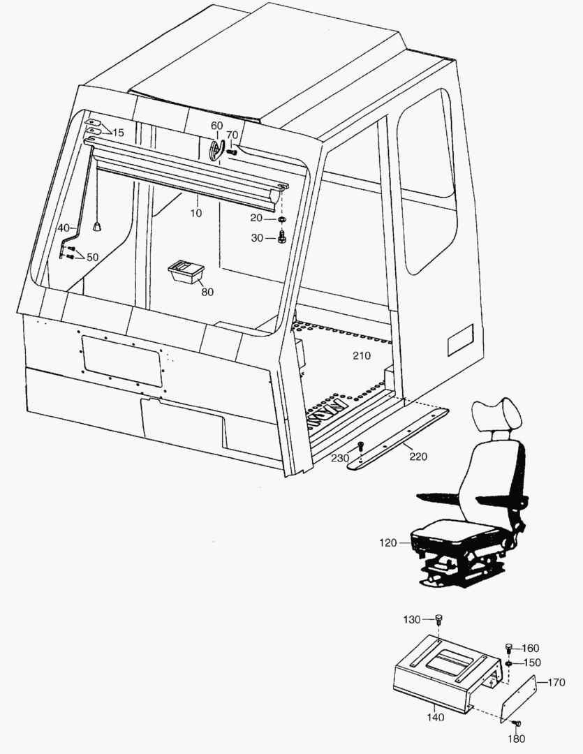 G320-4 CAB; EQUIPMENT INSIDE