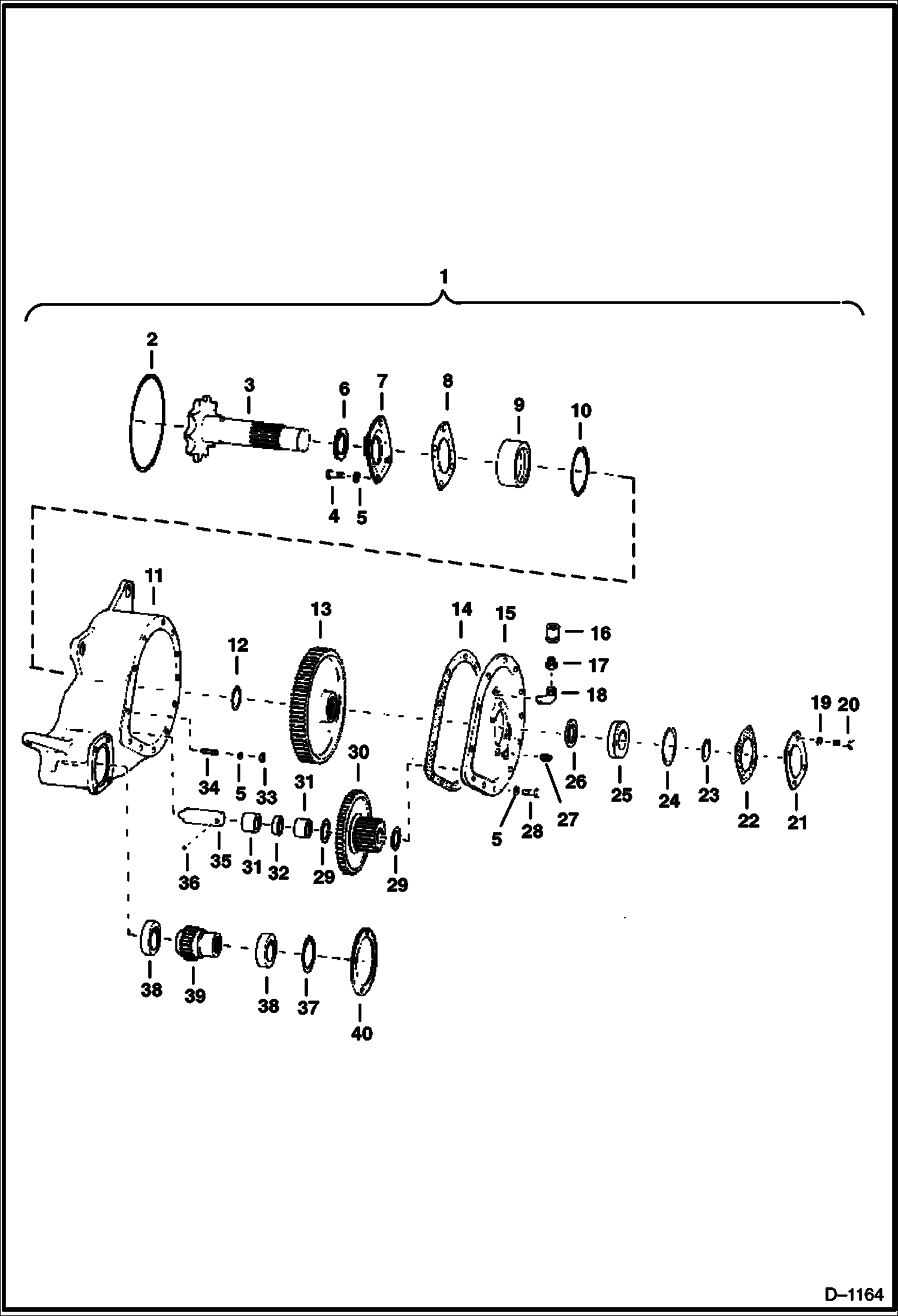 КОРПУС РЕДУКТОРА ПОНИЖАЮЩЕЙ ПЕРЕДАЧИ (БЕЗ ТОРМОЗОВ)