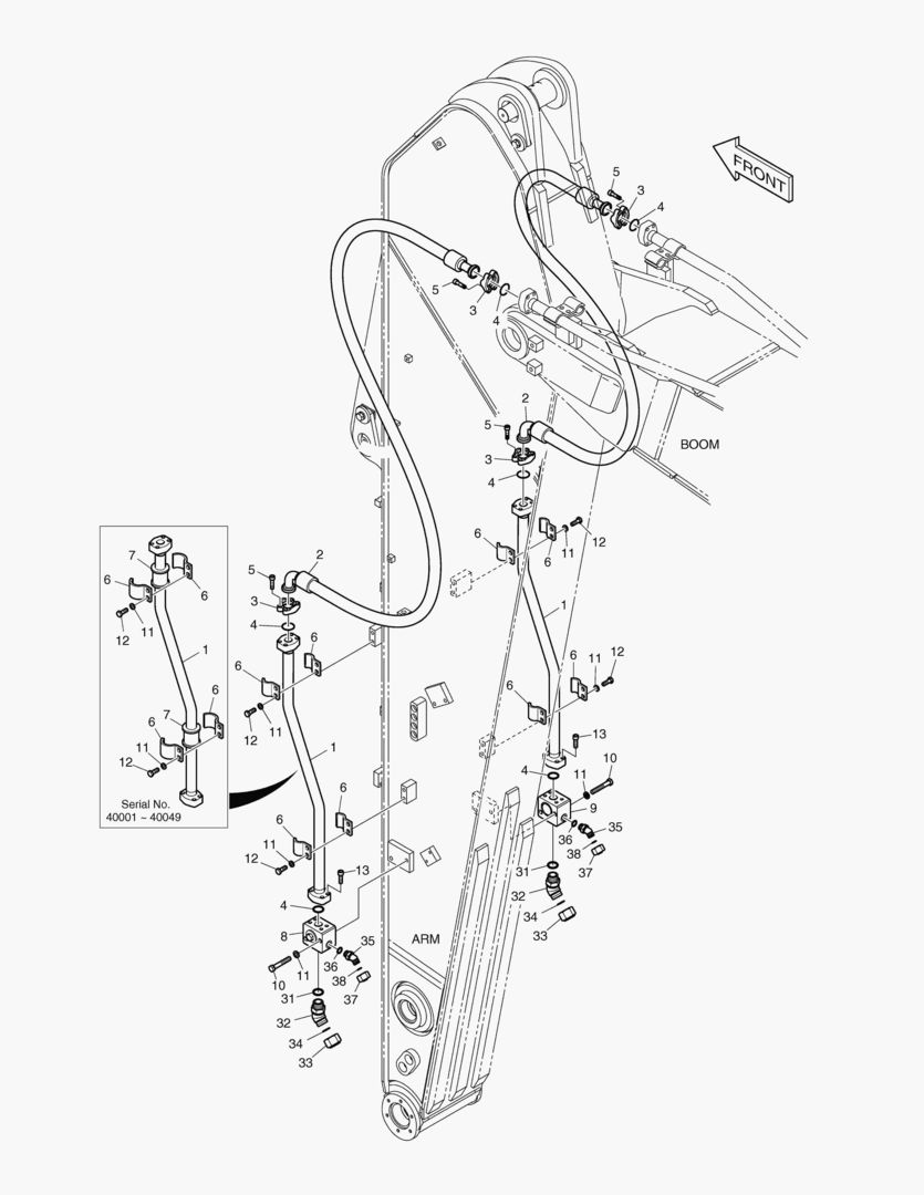 6600 ARM PIPING - ARM 3.5m(ONE & TWO WAY)
