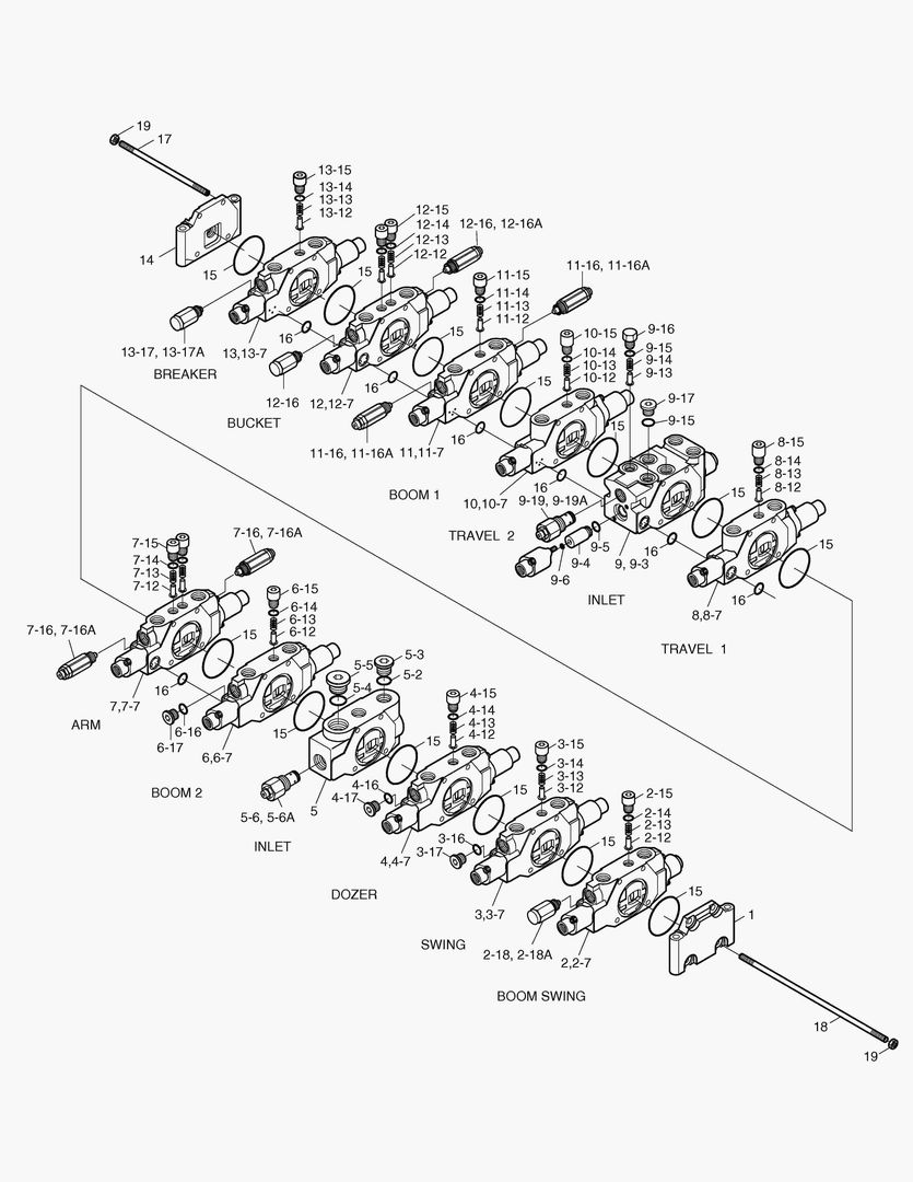 РЕГУЛИРУЮЩИЙ КЛАПАН - ПОВОРОТ СТРЕЛЫ