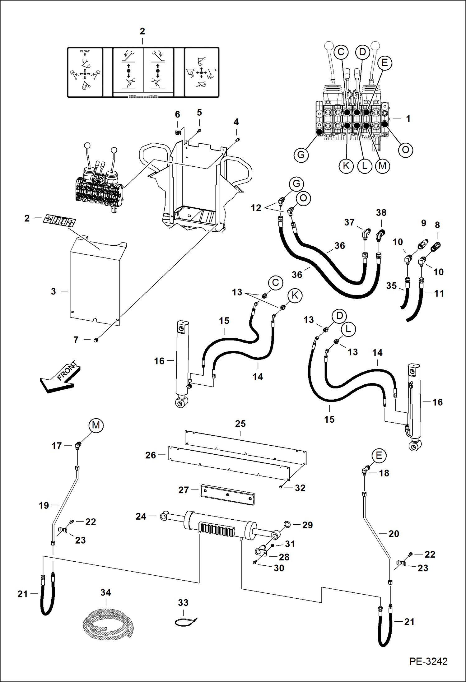 ЭКСКАВАТОР-ПОГРУЗЧИК (ГИДРАВЛИКА ОСНОВНОЙ РАМЫ) (С 8 СЕКЦИЯМИ) (709FDS A5F3)