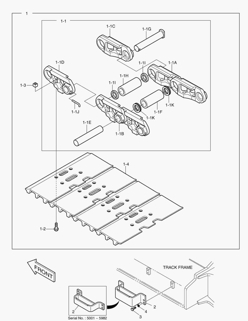 6280 TRACK SHOE ASS`Y - 800G [5001~6179]