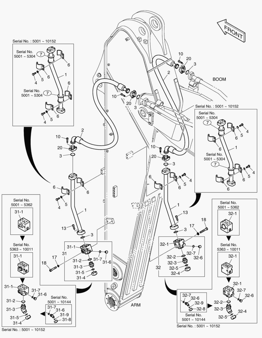 Спецтехника 6210 ARM PIPING - ONE & TWO WAY(ARM 3.25m)